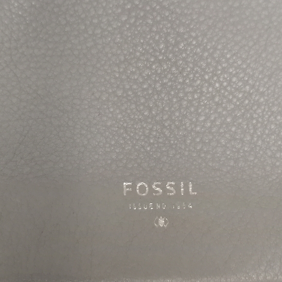 Fossil Pastel Icy Blue Pebbled Leather 2 Compartment Casual Adjustable Crossbody - Picture 2 of 7